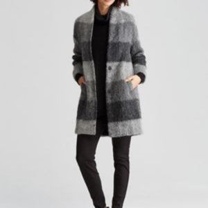 THE (EILEEN) FISHER PROJECT GRAY WOOL ALPACA COAT
